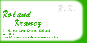 roland krancz business card